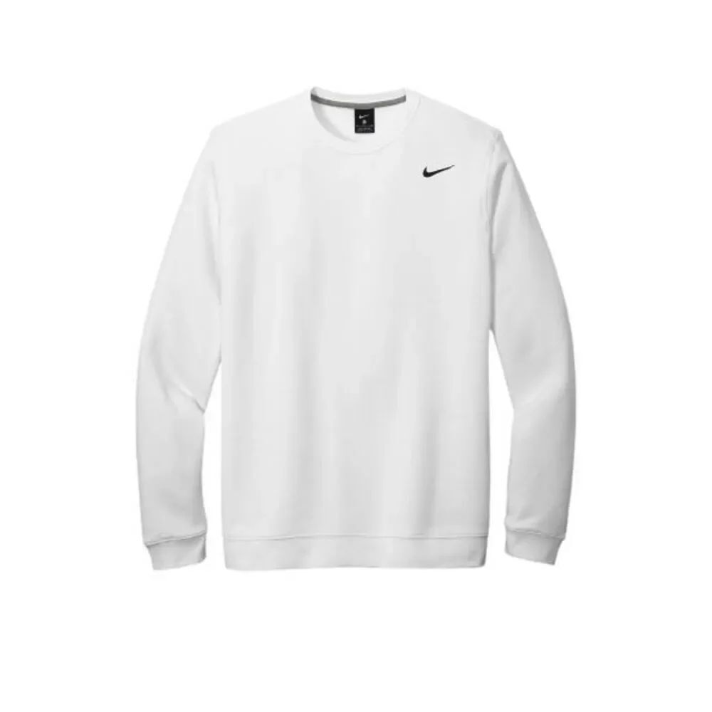 Nike Men's White Club Fleece Crew size Medium